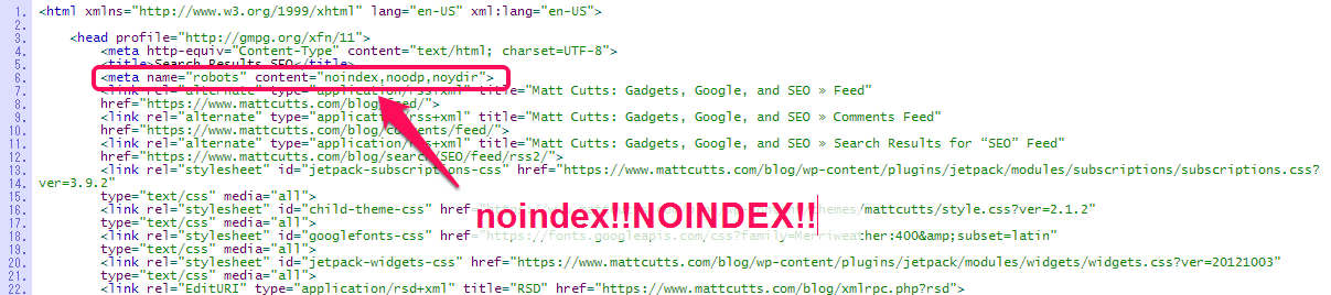 マット・カッツ氏のブログ-noindex