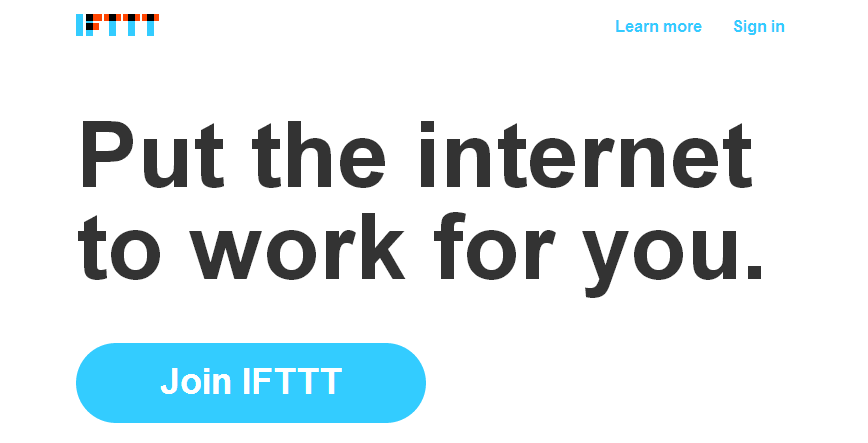 IFTTTトップページ